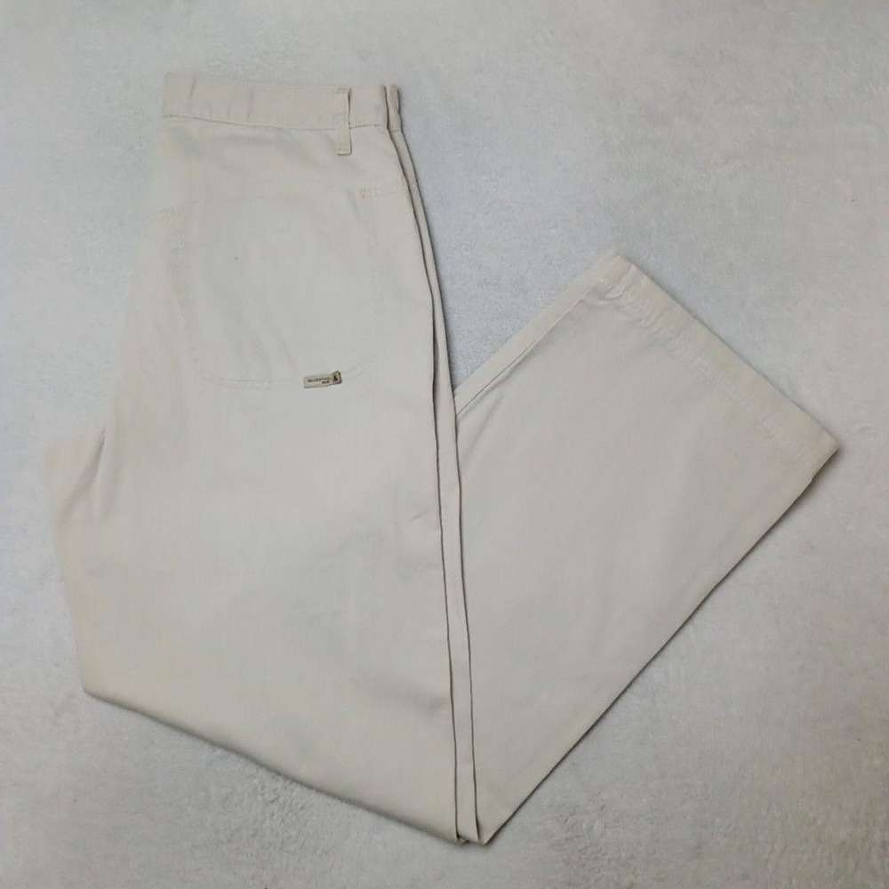 Vintage Levis Silvertab Pants Mens 33x32 Beige Khaki Wide Leg Baggy Canvas Work